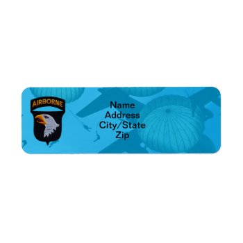 101st Airborne Division Screaming Eagles Patch Lab Label by willeboy at Zazzle