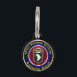 101st Airborne Division Screaming Eagles Pet ID Tag<br><div class="desc">Display your pride for our Army's only Air Assault Division! This uniquely designed shirt makes a wonderful gift for your favorite Air Assault Soldier! This is a specially designed gift for anyone looking for that one of a kind special gift for any occasion such as retirement, change of command, PCS,...</div>