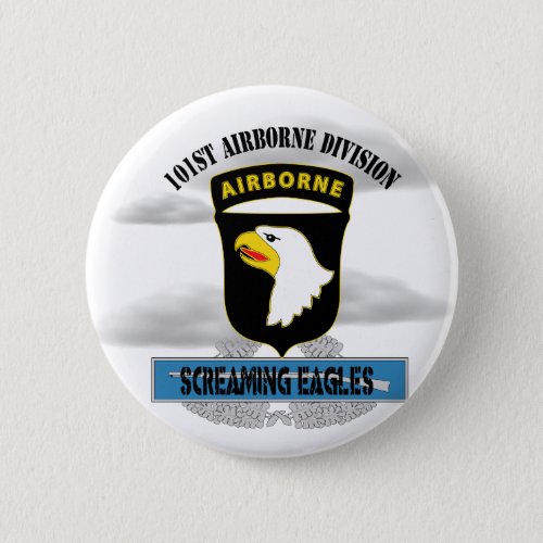 101st Airborne Division Screaming Eagles Pinback Button
