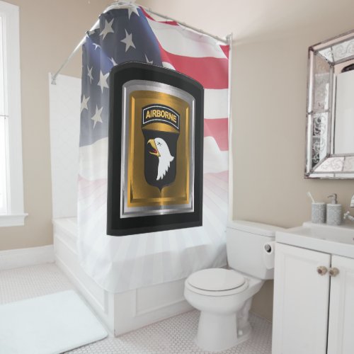 101st Airborne Division Screaming Eagles Shower Curtain