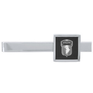 101st Airborne Division Screaming Eagles Silver Finish Tie Bar