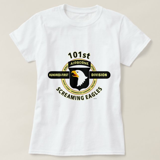 101ST AIRBORNE DIVISION "SCREAMING EAGLES" T-Shirt (Design Front)