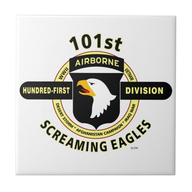 101ST AIRBORNE DIVISION "SCREAMING EAGLES" TILE (Front)