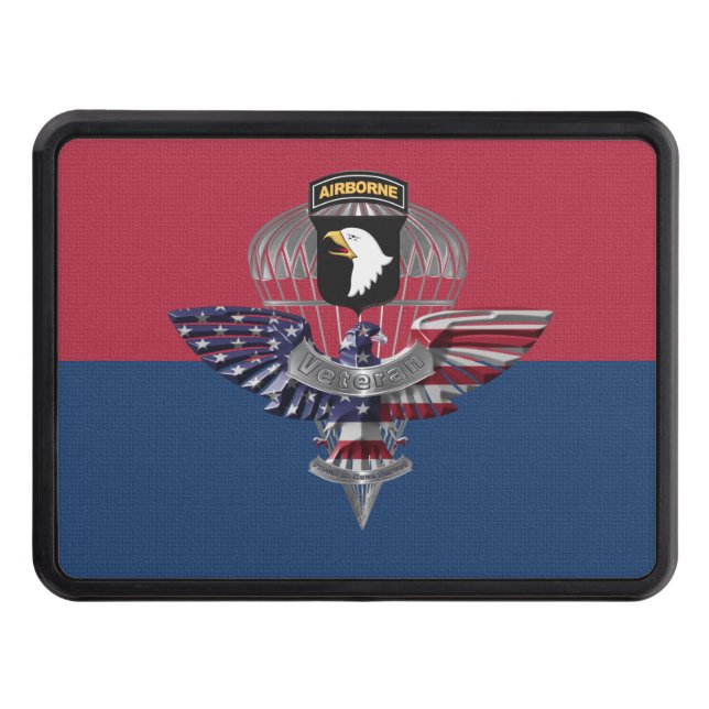 101st Airborne Division “Screaming Eagles” Veteran Hitch Cover (Front)