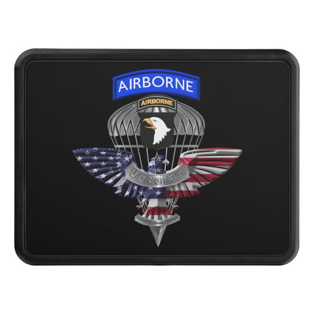 101st Airborne Division “Screaming Eagles” Veteran Hitch Cover (Front)