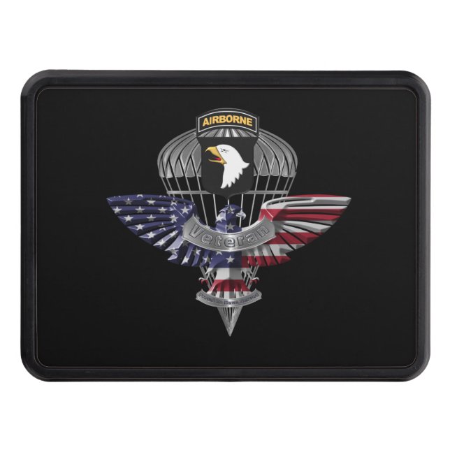 101st Airborne Division “Screaming Eagles” Veteran Hitch Cover (Front)
