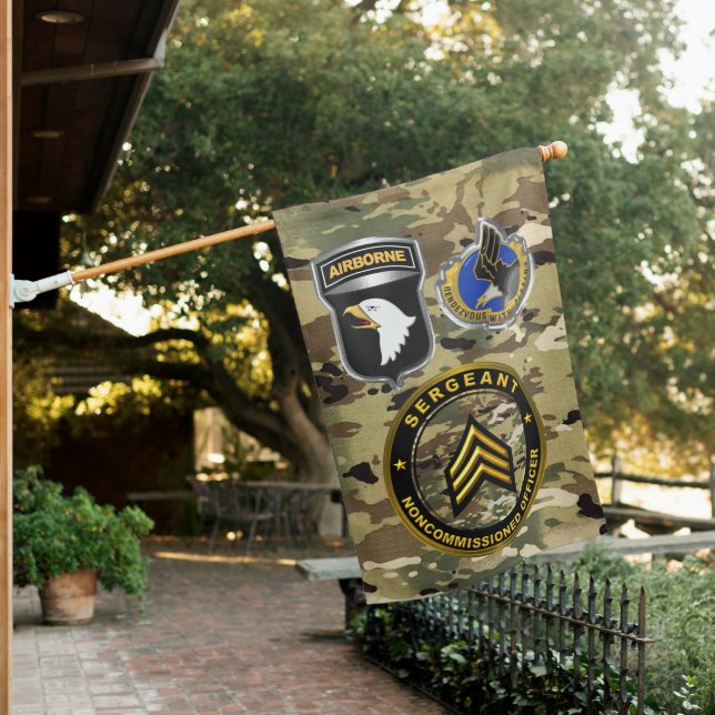 101st Airborne Division Sergeant House Flag (In SItu)