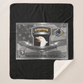 502 INF, 101st Airborne, 101st Airborne Sherpa Fleece Blanket, 101st online Airborne Fleece Blanket, 101st Airborne Blanket, Gift for Veterans