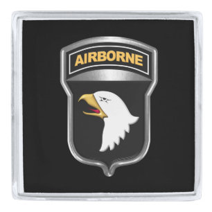 101st Airborne Division  Silver Finish Lapel Pin