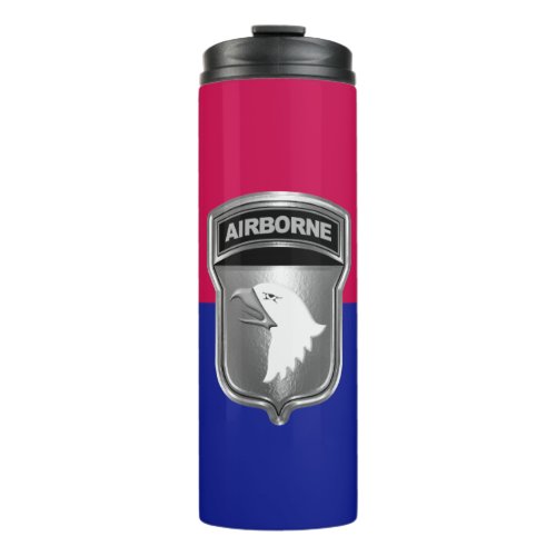 101st Airborne Division Silver Screaming Eagle Thermal Tumbler