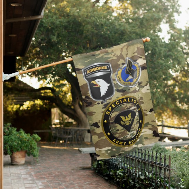 101st Airborne Division Specialist  House Flag (In SItu)