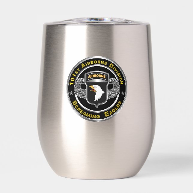 101st Airborne Division  Thermal Wine Tumbler (Front)