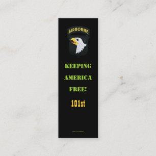 101st airborne division vet patches bookmarker v mini business card