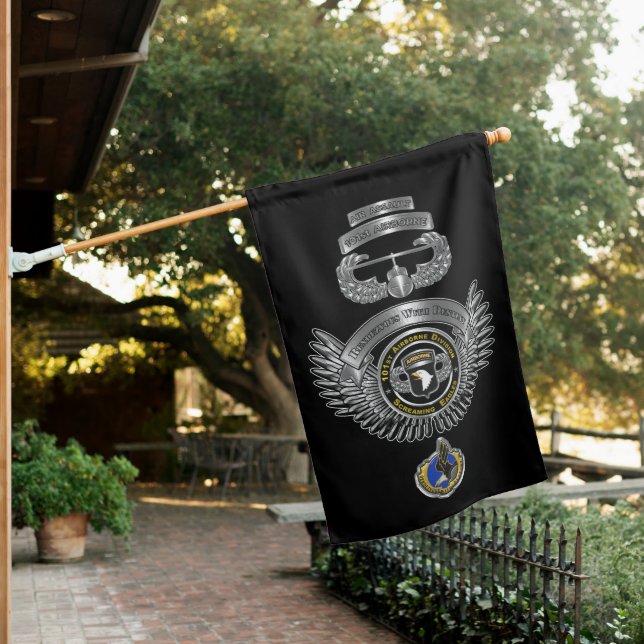 101st Airborne Division Veteran House Flag (In SItu)