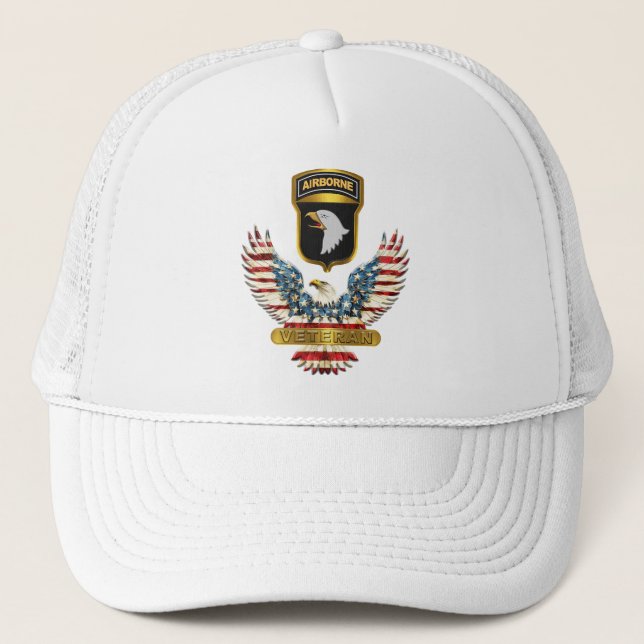 101st Airborne Division Veteran Trucker Hat (Front)
