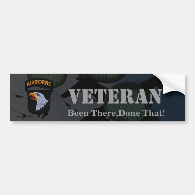 101st airborne division veterans bumper sticker (Front)