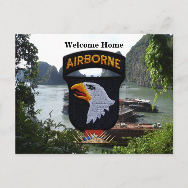 101st airborne division vietnam nam patch postcard (Front)