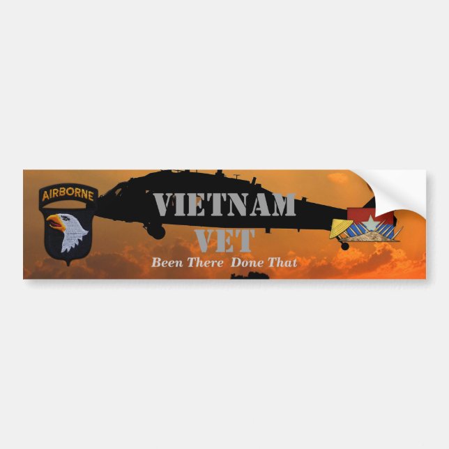 101st airborne division vietnam nam war bumper sticker (Front)