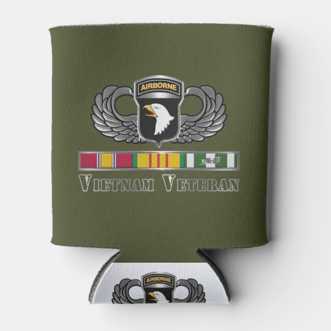 101st Airborne Division Vietnam Veteran  Can Cooler (Front)