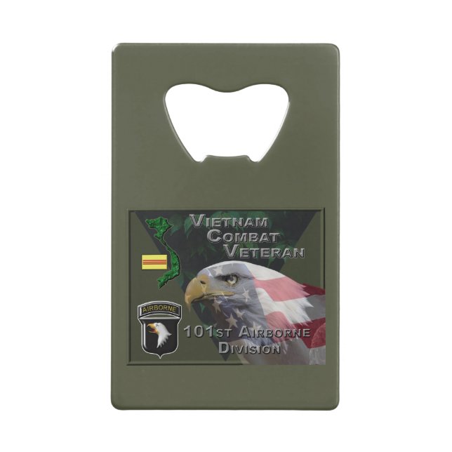 101st Airborne Division Vietnam Veteran  Credit Card Bottle Opener (Front)