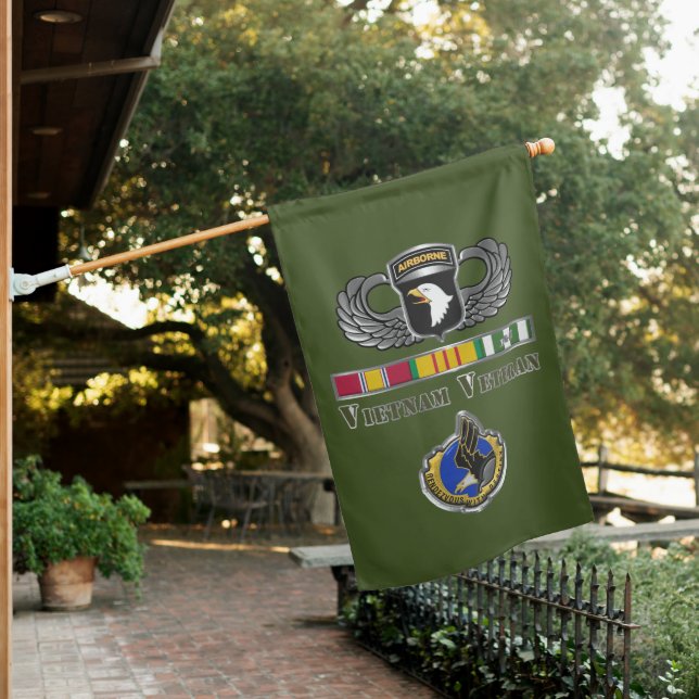 101st Airborne Division Vietnam Veteran  House Flag (In SItu)