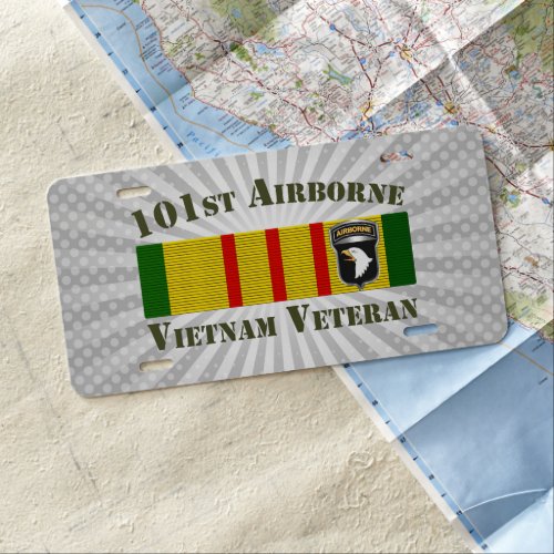 101st Airborne Division Vietnam Veteran  License Plate