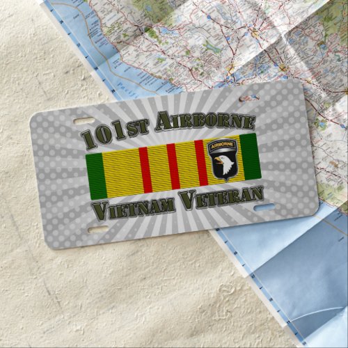 101st Airborne Division Vietnam Veteran   License Plate