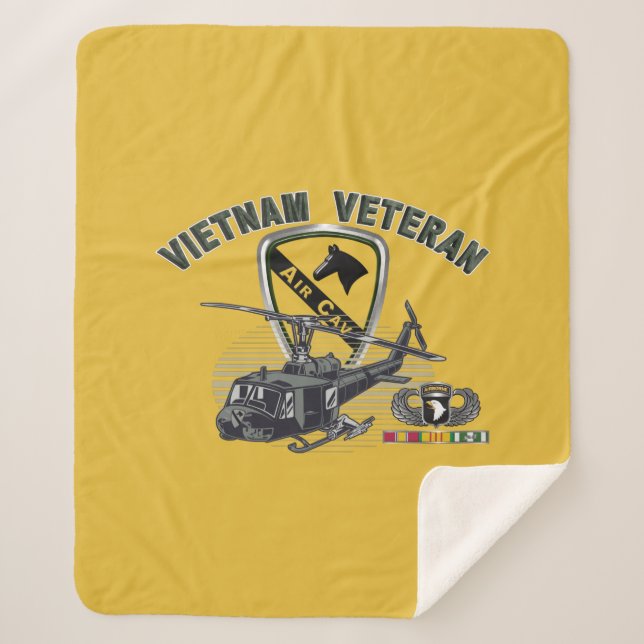 101st Airborne Division   Vietnam Veteran Sherpa Blanket (Front)
