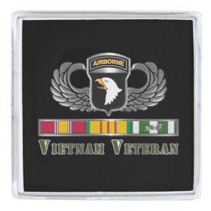 101st Airborne Division Vietnam Veteran Silver Finish Lapel Pin