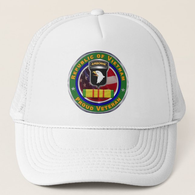 101st Airborne Division Vietnam Veteran Trucker Hat (Front)
