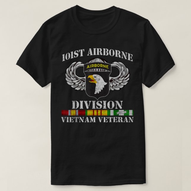 101st Airborne Division Vietnam Veteran Tshirt Vet (Design Front)