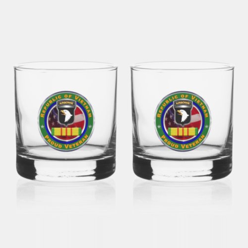 101st Airborne Division Vietnam Veteran Whiskey Glass