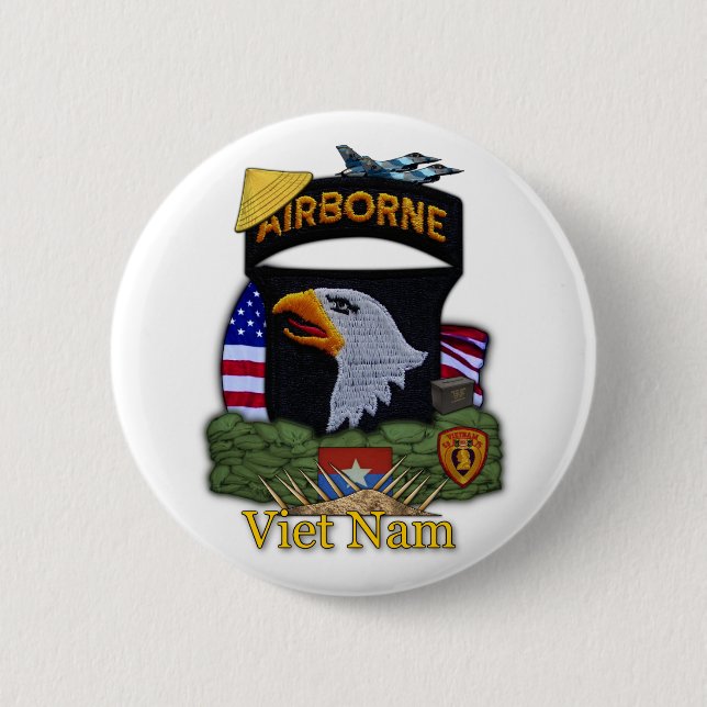 101st airborne division vietnam war Button (Front)