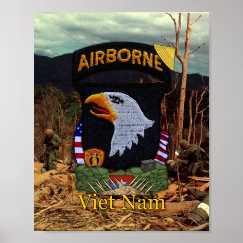 101st Airborne Division Vietnam War Patch Print