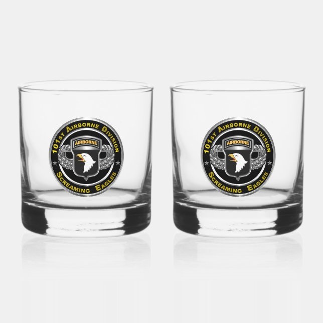 101st Airborne Division  Whiskey Glass (Front)