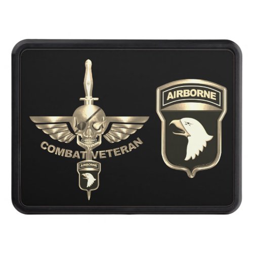 101st Airborne Division Wicked Flaming Skull Hitch Hitch Cover
