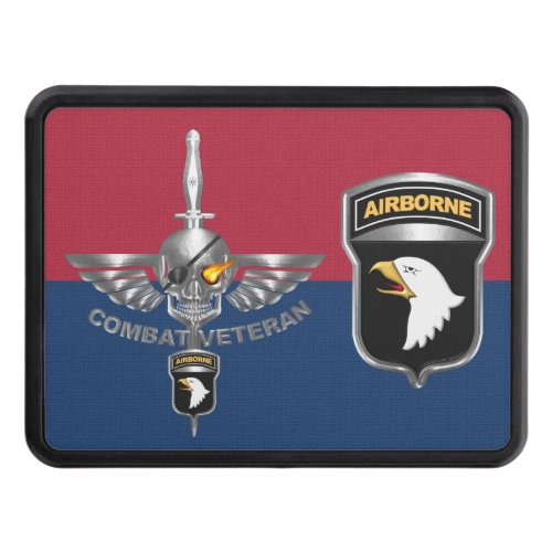 101st Airborne Division Wicked Flaming Skull Hitch Hitch Cover