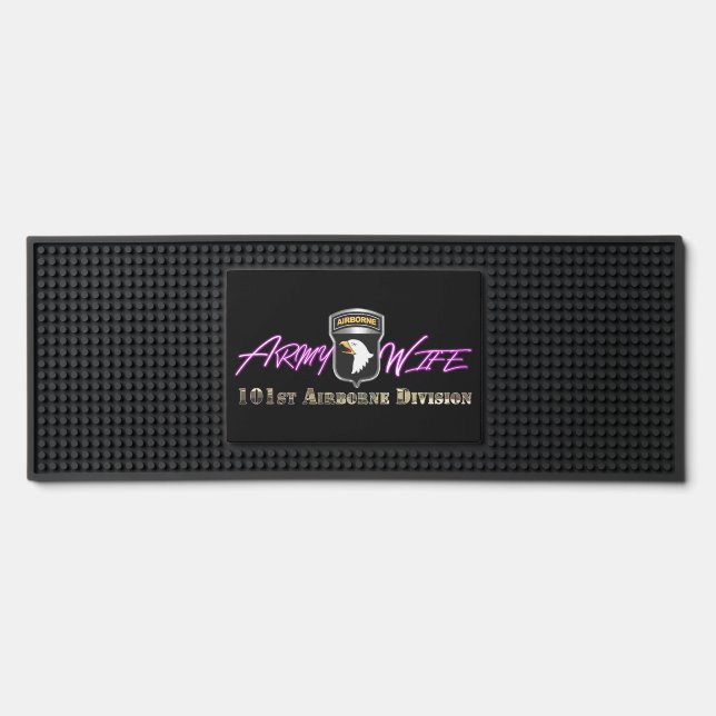 101st Airborne Division Wife Bar Mat (Front)