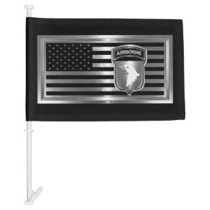 101st Airborne Division with American Flag