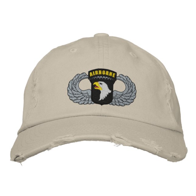 101st Airborne Embroidered Baseball Hat (Front)
