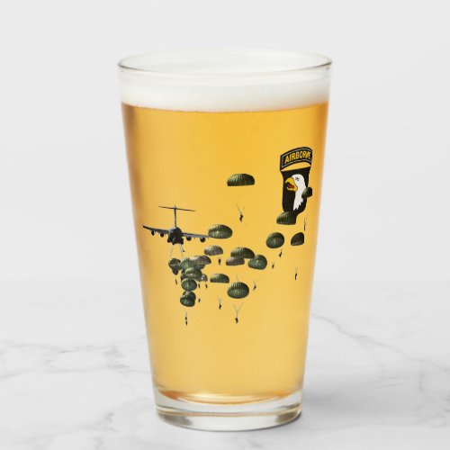 101st Airborne Jumping Paratroopers Glass