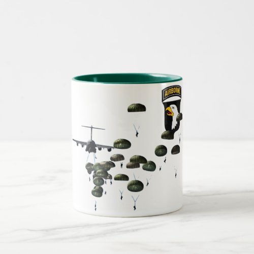 101st Airborne Jumping Paratroopers Two_Tone Coffee Mug