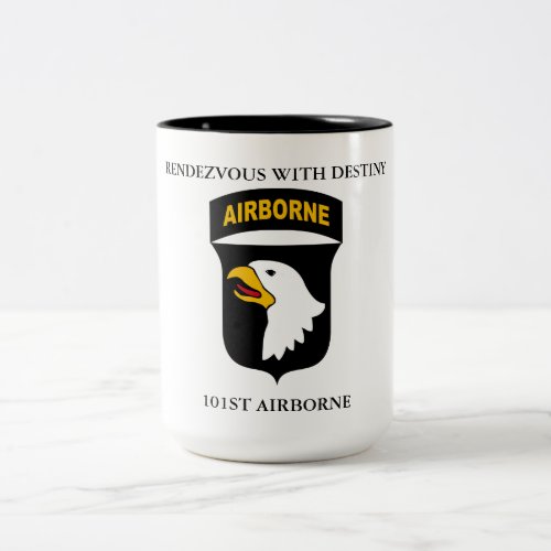 101ST AIRBORNE RENDEZVOUS WITH DESTINY  Two_Tone COFFEE MUG