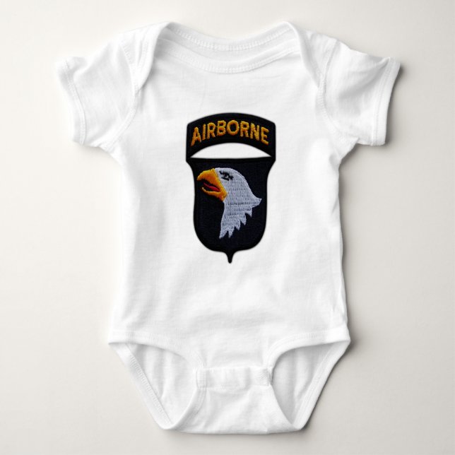 101st airborne screaming eagles fort campbell baby bodysuit (Front)