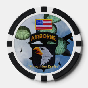 101st airborne screaming eagles fort campbell poker chips