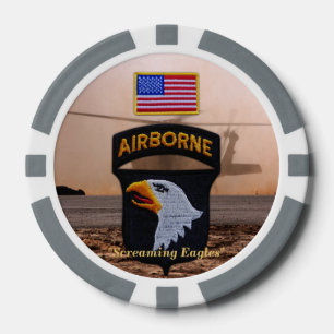 101st airborne screaming eagles fort campbell poker chips