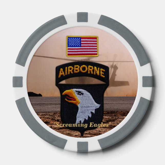101st airborne screaming eagles fort campbell poker chips (Front)