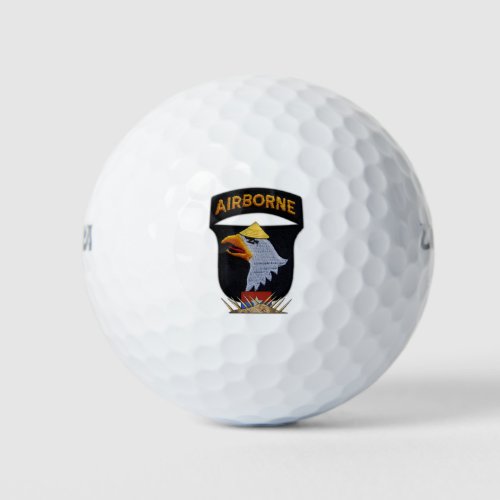 101st airborne screaming eagles nam war vets patch golf balls
