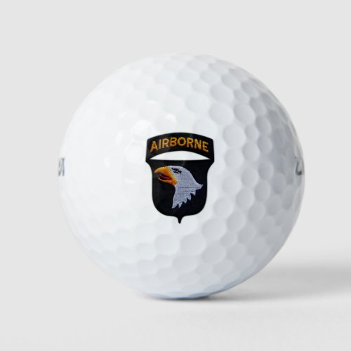 101st airborne screaming eagles patch golf balls