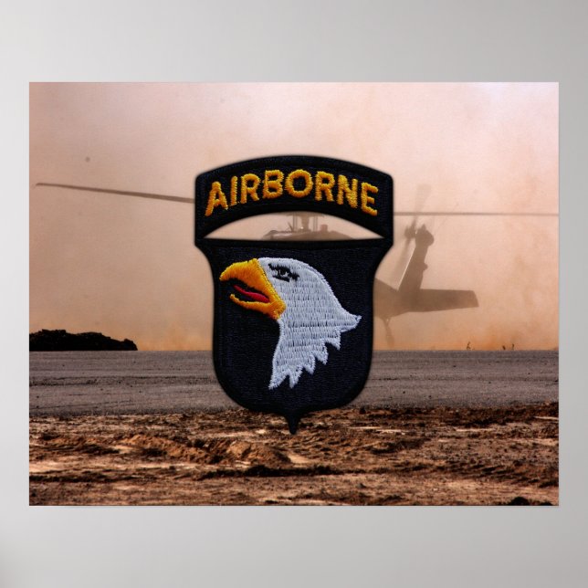 101st Airborne Screaming Eagles Patch Poster (Front)